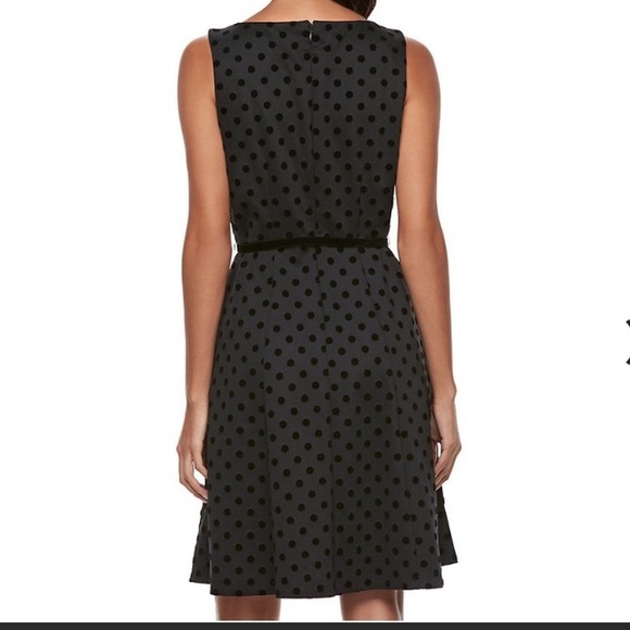 *Vintage Rockabilly Audrey Hepburn 60s Style*Little Black Dress*Polka Dot*Elle - Picture 2 of 9